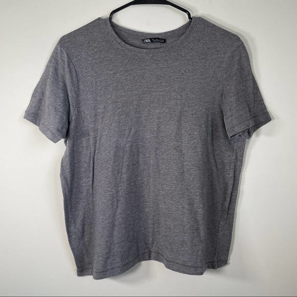 Zara Tops - Zara Gray Short Sleeve Basic Tee Shirt Size L